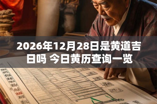 2026年12月28日是黄道吉日吗 今日黄历查询一览