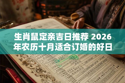 生肖鼠定亲吉日推荐 2026年农历十月适合订婚的好日子查询