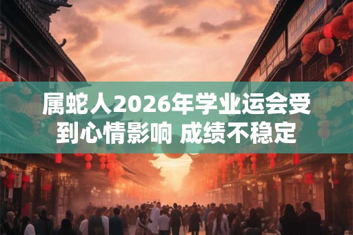 属蛇人2026年学业运会受到心情影响 成绩不稳定