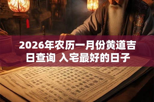 2026年农历一月份黄道吉日查询 入宅最好的日子 2026年农历一月份黄道吉日查询 入宅最好的日子