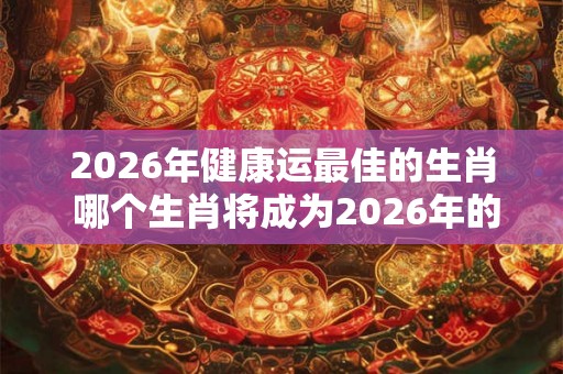 2026年健康运最佳的生肖 哪个生肖将成为2026年的健康运王