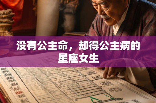 没有公主命，却得公主病的星座女生