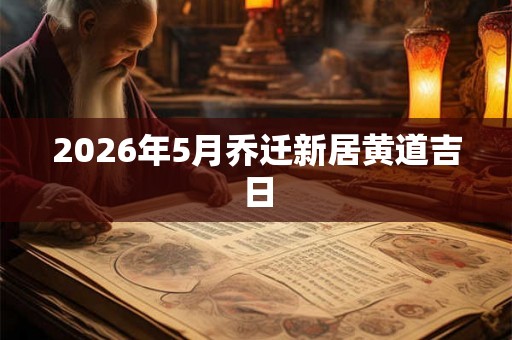2026年5月乔迁新居黄道吉日