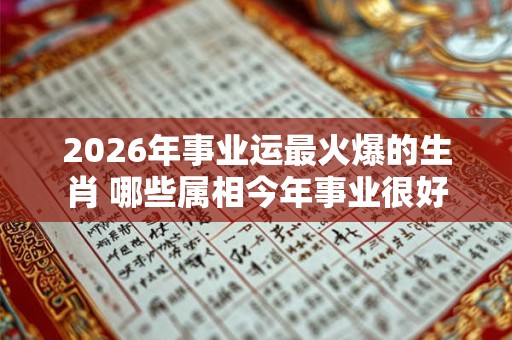 2026年事业运最火爆的生肖 哪些属相今年事业很好
