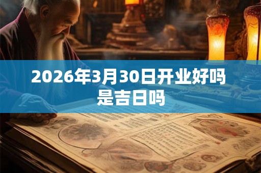 2026年3月30日开业好吗 是吉日吗 2026年3月30日开业好吗 是吉日吗
