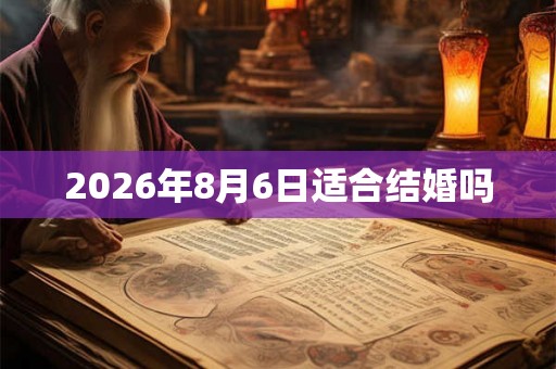 2026年8月6日适合结婚吗