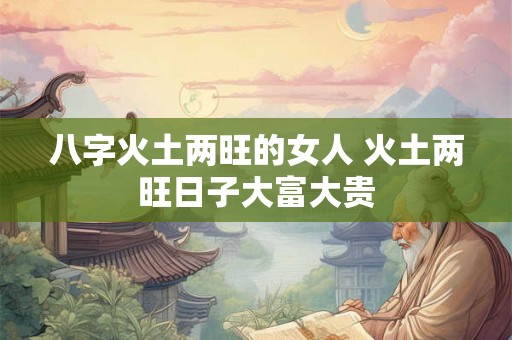 八字火土两旺的女人 火土两旺日子大富大贵