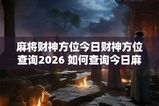 麻将财神方位今日财神方位查询2026 如何查询今日麻将财神方位 麻将财神方位今日财神方位查询2026 如何查询今日麻将财神方位