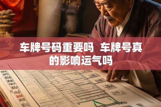 车牌号码重要吗  车牌号真的影响运气吗