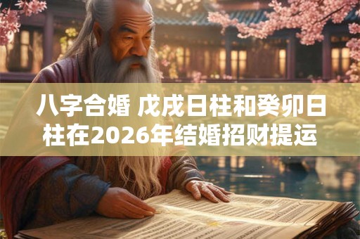 八字合婚 戊戌日柱和癸卯日柱在2026年结婚招财提运 八字合婚 戊戌日柱和癸卯日柱在2026年结婚招财提运