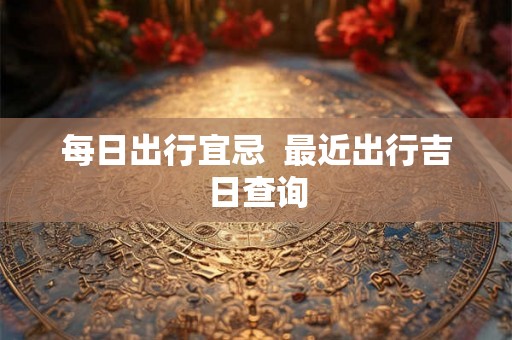 每日出行宜忌  最近出行吉日查询
