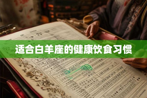 适合白羊座的健康饮食习惯