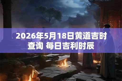 2026年5月18日黄道吉时查询 每日吉利时辰