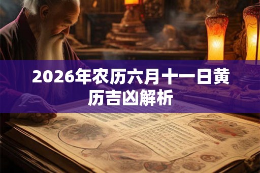 2026年农历六月十一日黄历吉凶解析