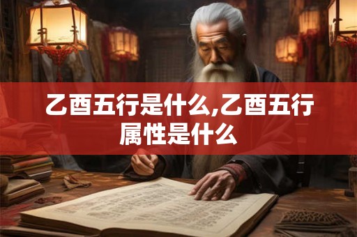 乙酉五行是什么,乙酉五行属性是什么