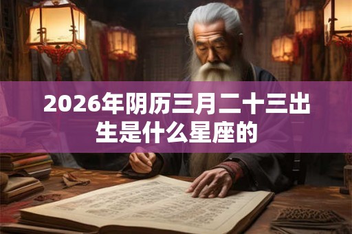 2026年阴历三月二十三出生是什么星座的