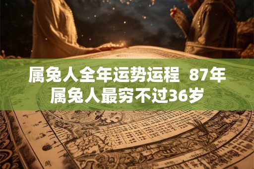 属兔人全年运势运程  87年属兔人最穷不过36岁