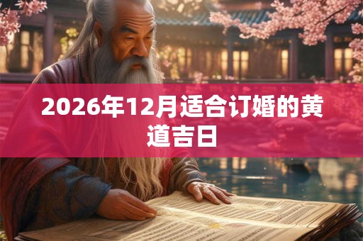 2026年12月适合订婚的黄道吉日 2026年12月适合订婚的黄道吉日