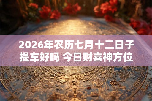 2026年农历七月十二日子提车好吗 今日财喜神方位