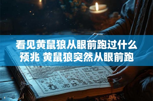 看见黄鼠狼从眼前跑过什么预兆 黄鼠狼突然从眼前跑过是什么预示