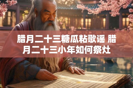腊月二十三糖瓜粘歌谣 腊月二十三小年如何祭灶 腊月二十三糖瓜粘歌谣 腊月二十三小年如何祭灶