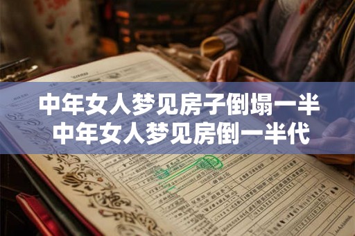 中年女人梦见房子倒塌一半 中年女人梦见房倒一半代表什么