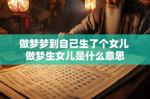 做梦梦到自己生了个女儿 做梦生女儿是什么意思