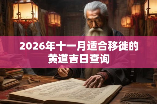 2026年十一月适合移徙的黄道吉日查询