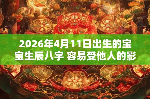 2026年4月11日出生的宝宝生辰八字 容易受他人的影响