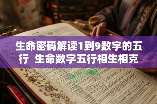 生命密码解读1到9数字的五行  生命数字五行相生相克