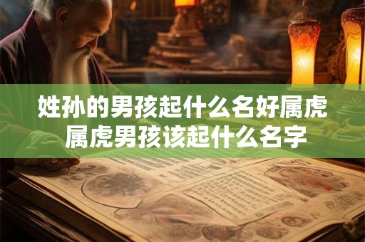 姓孙的男孩起什么名好属虎 属虎男孩该起什么名字
