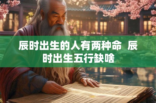 辰时出生的人有两种命 辰时出生五行缺啥 辰时出生的人有两种命 辰时出生五行缺啥