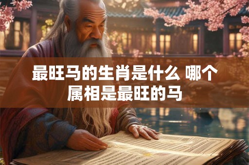 最旺马的生肖是什么 哪个属相是最旺的马