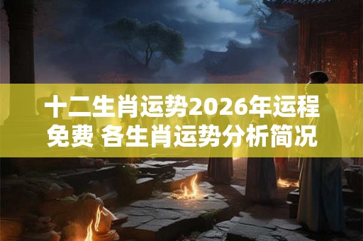 十二生肖运势2026年运程免费 各生肖运势分析简况