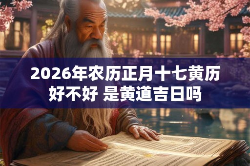 2026年农历正月十七黄历好不好 是黄道吉日吗 2026年农历正月十七黄历好不好 是黄道吉日吗