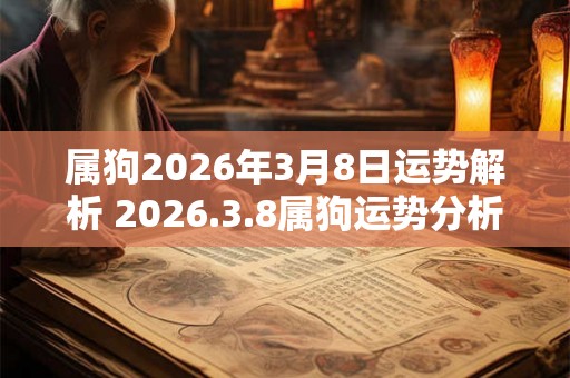 属狗2026年3月8日运势解析 2026.3.8属狗运势分析