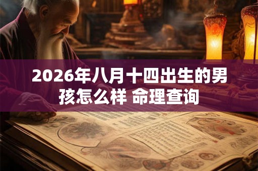 2026年八月十四出生的男孩怎么样 命理查询