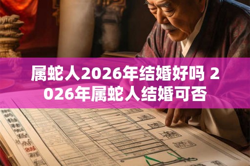 属蛇人2026年结婚好吗 2026年属蛇人结婚可否