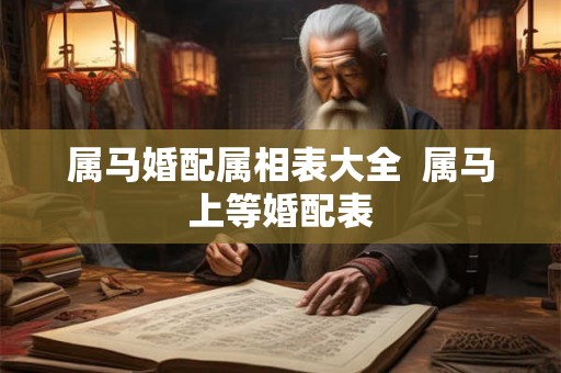 属马婚配属相表大全  属马上等婚配表