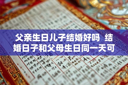 父亲生日儿子结婚好吗 结婚日子和父母生日同一天可以吗 父亲生日儿子结婚好吗 结婚日子和父母生日同一天可以吗
