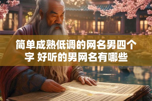 简单成熟低调的网名男四个字 好听的男网名有哪些 简单成熟低调的网名男四个字 好听的男网名有哪些