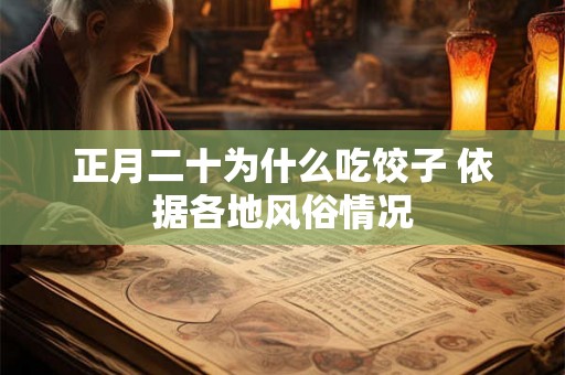 正月二十为什么吃饺子 依据各地风俗情况