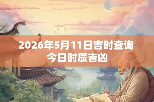 2026年5月11日吉时查询 今日时辰吉凶 2026年5月11日吉时查询 今日时辰吉凶