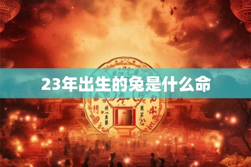 23年出生的兔是什么命