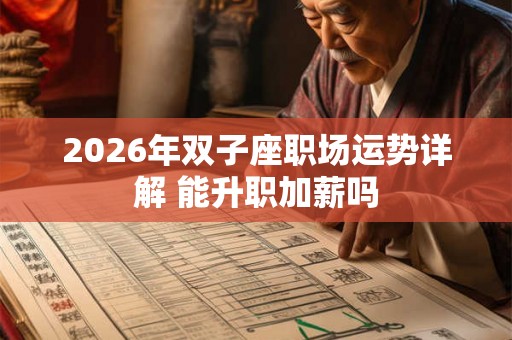 2026年双子座职场运势详解 能升职加薪吗