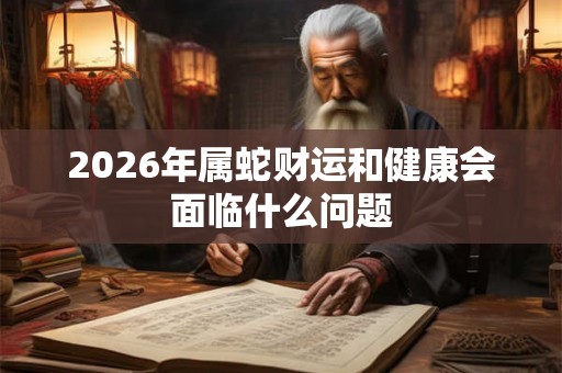 2026年属蛇财运和健康会面临什么问题