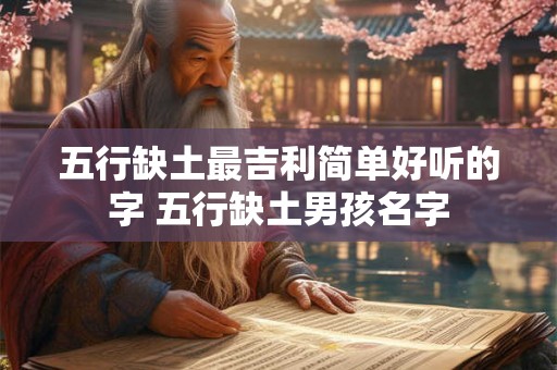 五行缺土最吉利简单好听的字 五行缺土男孩名字