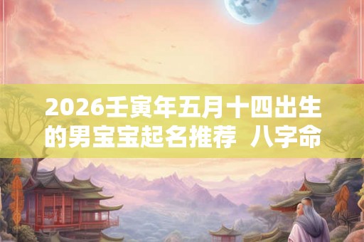 2026壬寅年五月十四出生的男宝宝起名推荐  八字命运