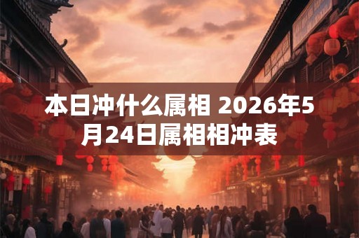 本日冲什么属相 2026年5月24日属相相冲表 本日冲什么属相 2026年5月24日属相相冲表