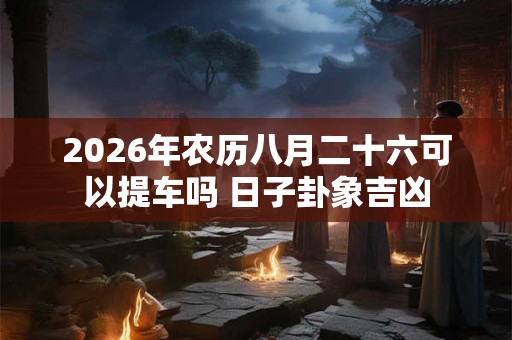 2026年农历八月二十六可以提车吗 日子卦象吉凶